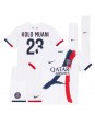 Paris Saint-Germain Randal Kolo Muani #23 Vieraspaita Lasten 2024-25 Lyhythihainen (+ shortsit)